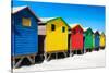 Awesome South Africa Collection - Colorful Beach Huts on Muizenberg II-Philippe Hugonnard-Stretched Canvas