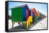 Awesome South Africa Collection - Colorful Beach Huts on Muizenberg V-Philippe Hugonnard-Framed Stretched Canvas