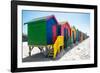 Awesome South Africa Collection - Colorful Beach Huts on Muizenberg V-Philippe Hugonnard-Framed Photographic Print