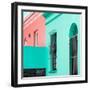 Awesome South Africa Collection - Colorful Houses Coral Green & Salmon-Philippe Hugonnard-Framed Photographic Print