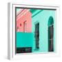 Awesome South Africa Collection - Colorful Houses Coral Green & Salmon-Philippe Hugonnard-Framed Photographic Print