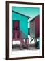 Awesome South Africa Collection - Colorful Houses "Forty Seven " Aquamarine & Crimson-Philippe Hugonnard-Framed Premium Photographic Print