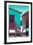 Awesome South Africa Collection - Colorful Houses "Forty Seven " Aquamarine & Crimson-Philippe Hugonnard-Framed Premium Photographic Print