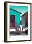 Awesome South Africa Collection - Colorful Houses "Forty Seven " Aquamarine & Crimson-Philippe Hugonnard-Framed Photographic Print