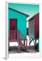 Awesome South Africa Collection - Colorful Houses "Forty Seven " Aquamarine & Crimson-Philippe Hugonnard-Framed Premium Photographic Print