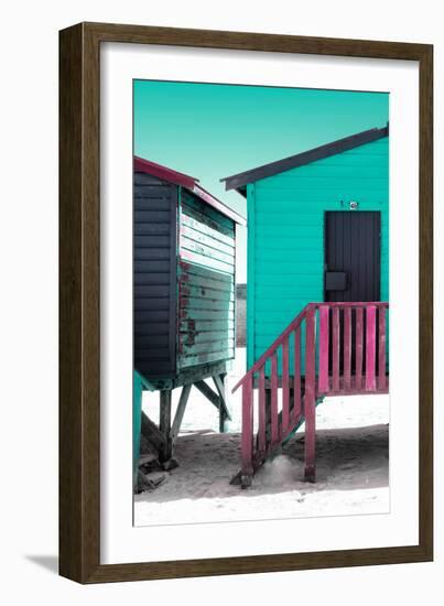 Awesome South Africa Collection - Colorful Houses "Forty Six" Aquamarine & Eggplant-Philippe Hugonnard-Framed Photographic Print