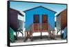 Awesome South Africa Collection - Colorful Houses "Forty Six & Forty Seven" Skyblue-Philippe Hugonnard-Framed Stretched Canvas