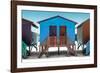 Awesome South Africa Collection - Colorful Houses "Forty Six & Forty Seven" Skyblue-Philippe Hugonnard-Framed Photographic Print