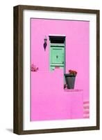 Awesome South Africa Collection - Colorful Houses - Hot Pink Wall-Philippe Hugonnard-Framed Photographic Print