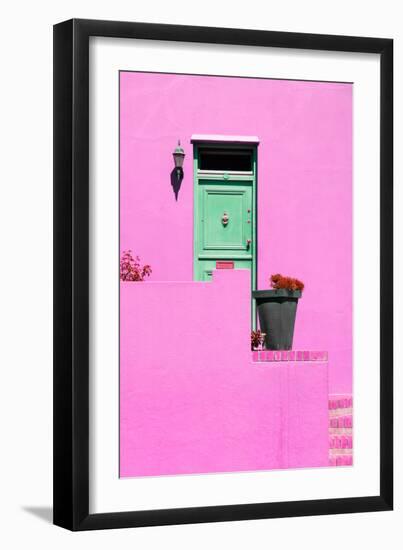 Awesome South Africa Collection - Colorful Houses - Hot Pink Wall-Philippe Hugonnard-Framed Photographic Print