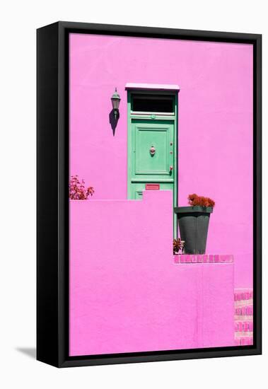 Awesome South Africa Collection - Colorful Houses - Hot Pink Wall-Philippe Hugonnard-Framed Stretched Canvas