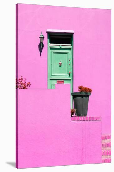 Awesome South Africa Collection - Colorful Houses - Hot Pink Wall-Philippe Hugonnard-Stretched Canvas