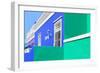 Awesome South Africa Collection - Colorful Houses "Ninety-One" Blue & Green-Philippe Hugonnard-Framed Photographic Print