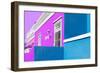 Awesome South Africa Collection - Colorful Houses "Ninety-One" Mauve & Turquoise-Philippe Hugonnard-Framed Photographic Print