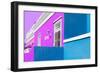Awesome South Africa Collection - Colorful Houses "Ninety-One" Mauve & Turquoise-Philippe Hugonnard-Framed Photographic Print