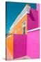 Awesome South Africa Collection - Colorful Houses "Ninety-One" Orange & Deep Pink-Philippe Hugonnard-Stretched Canvas