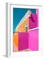 Awesome South Africa Collection - Colorful Houses "Ninety-One" Orange & Deep Pink-Philippe Hugonnard-Framed Photographic Print