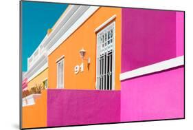 Awesome South Africa Collection - Colorful Houses "Ninety-One" Orange & Pink-Philippe Hugonnard-Mounted Photographic Print