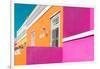 Awesome South Africa Collection - Colorful Houses "Ninety-One" Orange & Pink-Philippe Hugonnard-Framed Photographic Print