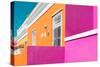 Awesome South Africa Collection - Colorful Houses "Ninety-One" Orange & Pink-Philippe Hugonnard-Stretched Canvas