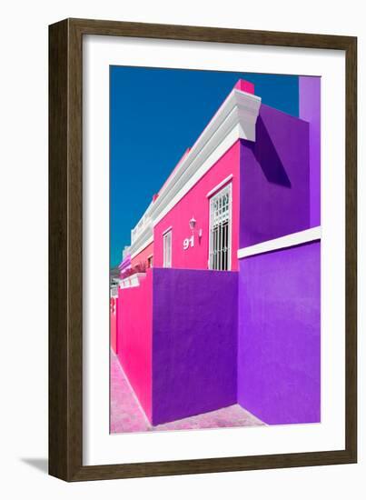 Awesome South Africa Collection - Colorful Houses "Ninety-One" Pink & Purple-Philippe Hugonnard-Framed Photographic Print