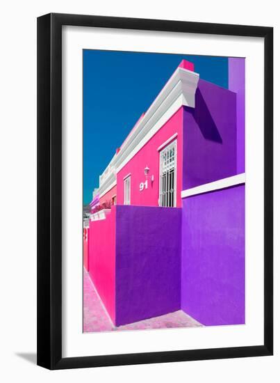 Awesome South Africa Collection - Colorful Houses "Ninety-One" Pink & Purple-Philippe Hugonnard-Framed Photographic Print