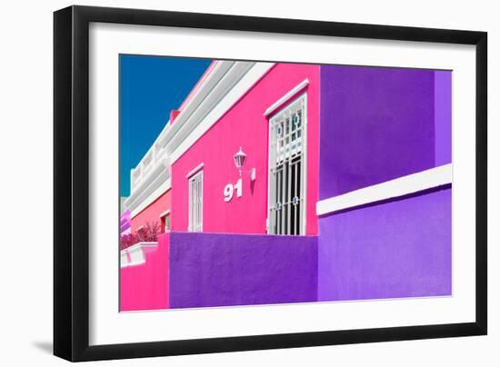 Awesome South Africa Collection - Colorful Houses "Ninety-One" Pink & Violet-Philippe Hugonnard-Framed Photographic Print