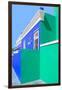 Awesome South Africa Collection - Colorful Houses "Ninety-One" Royal Blue & Coral Green-Philippe Hugonnard-Framed Photographic Print