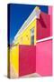 Awesome South Africa Collection - Colorful Houses "Ninety-One" Yellow & Deep Pink-Philippe Hugonnard-Stretched Canvas