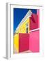 Awesome South Africa Collection - Colorful Houses "Ninety-One" Yellow & Deep Pink-Philippe Hugonnard-Framed Photographic Print