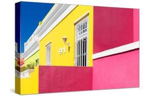 Awesome South Africa Collection - Colorful Houses "Ninety-One" Yellow & Pink-Philippe Hugonnard-Stretched Canvas