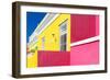 Awesome South Africa Collection - Colorful Houses "Ninety-One" Yellow & Pink-Philippe Hugonnard-Framed Photographic Print