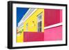 Awesome South Africa Collection - Colorful Houses "Ninety-One" Yellow & Pink-Philippe Hugonnard-Framed Photographic Print