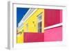 Awesome South Africa Collection - Colorful Houses "Ninety-One" Yellow & Pink-Philippe Hugonnard-Framed Photographic Print