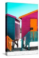 Awesome South Africa Collection - Colorful Houses Rasberry & Orange-Philippe Hugonnard-Stretched Canvas