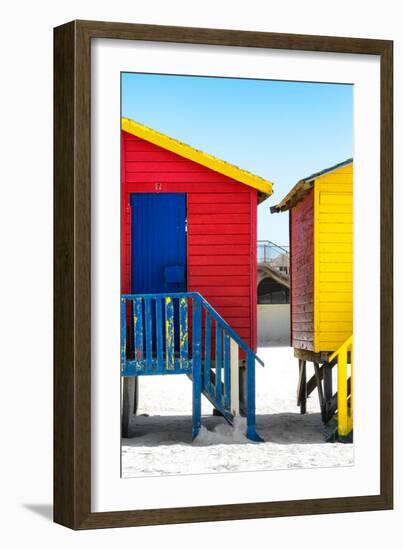 Awesome South Africa Collection - Colorful Houses - Red & Royal Blue-Philippe Hugonnard-Framed Photographic Print