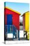 Awesome South Africa Collection - Colorful Houses - Red & Royal Blue-Philippe Hugonnard-Stretched Canvas