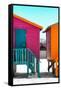 Awesome South Africa Collection - Colorful Houses "Seven" Deep Pink & Teal-Philippe Hugonnard-Framed Stretched Canvas