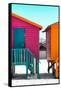 Awesome South Africa Collection - Colorful Houses "Seven" Deep Pink & Teal-Philippe Hugonnard-Framed Stretched Canvas