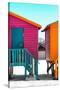 Awesome South Africa Collection - Colorful Houses "Seven" Deep Pink & Teal-Philippe Hugonnard-Stretched Canvas