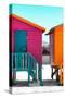 Awesome South Africa Collection - Colorful Houses "Seven" Deep Pink & Teal-Philippe Hugonnard-Stretched Canvas
