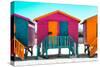 Awesome South Africa Collection - Colorful Houses "Seven" Rasberry-Philippe Hugonnard-Stretched Canvas