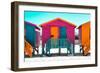 Awesome South Africa Collection - Colorful Houses "Seven" Rasberry-Philippe Hugonnard-Framed Photographic Print