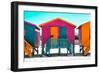 Awesome South Africa Collection - Colorful Houses "Seven" Rasberry-Philippe Hugonnard-Framed Photographic Print