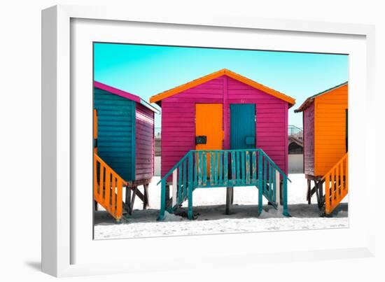 Awesome South Africa Collection - Colorful Houses "Seven" Rasberry-Philippe Hugonnard-Framed Photographic Print