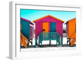 Awesome South Africa Collection - Colorful Houses "Seven" Rasberry-Philippe Hugonnard-Framed Photographic Print