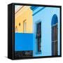Awesome South Africa Collection - Colorful Houses Skyblue & Gold-Philippe Hugonnard-Framed Stretched Canvas