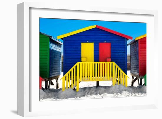 Awesome South Africa Collection - Colorful Houses "Thirty One & Thirty Two" Blue-Philippe Hugonnard-Framed Photographic Print