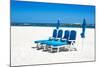 Awesome South Africa Collection - Four Blue Deck Chairs-Philippe Hugonnard-Mounted Photographic Print