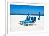 Awesome South Africa Collection - Four Blue Deck Chairs-Philippe Hugonnard-Framed Photographic Print